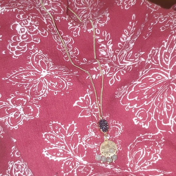 By Romance  blue druzzle style plus necklace Q10 - Picture 7 of 8